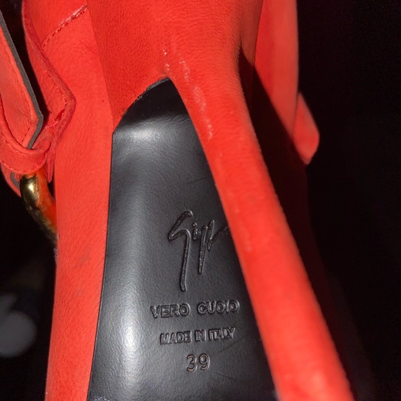 Giuseppe Zanotti leather/ suede peep-toe booties - Picture 7 of 8